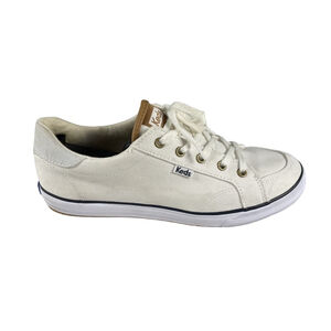 Keds Champion Canvas Sneakers Women’s 8 Off-White Lace-Up Casual Shoes